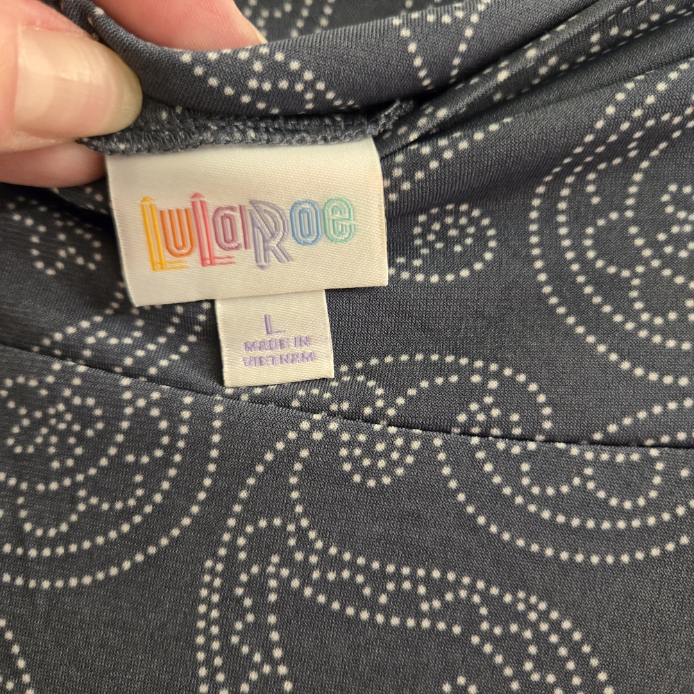 LuLaRoe Gray Patterned Azure Skirt